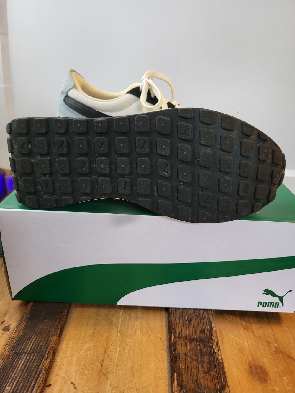 Puma Women's Yellow Black White Retro Runner Sneakers - Picture 6 of 7